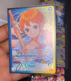 2025 ONE PIECE OP11-A FIST OF DIVINE SPEED ALT ART LEADER #041 NAMI - Image 1