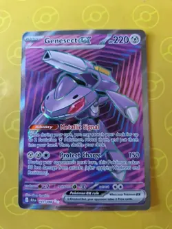 Genesect ex 161/086 SV Black Bolt Ultra Rare Full Art Holo Pokemon TCG Card NM - Image 1