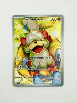 Hisuian Growlithe Holo Illustration Rare Card 181/167 Sv06: Twilight Masquerade - Image 1