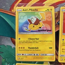 Ash's Pikachu Set 2017 Promo Card Pokemon 'I Choose You' Movie SM108-114 NM/M - Image 2