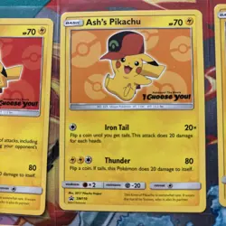 Ash's Pikachu Set 2017 Promo Card Pokemon 'I Choose You' Movie SM108-114 NM/M - Image 4