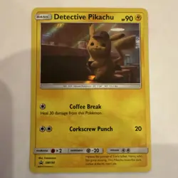 Pokemon Detective Pikachu SM190 Detective Pikachu Promo Holo English Card - Image 1
