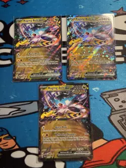 Pokemon 3 Card Lot - Raging Bolt ex 145 Sv: Scarlet & Violet Promo Cards Holo - Image 1
