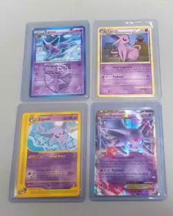 POKEMON ESPEON SET OF 4 TCG CARDS - Image 1