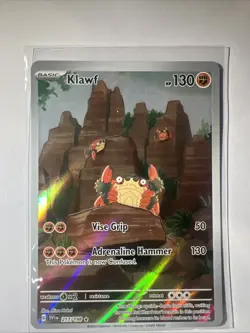 Pokemon TCG Klawf Holo Illustration Rare Card 217/198 Scarlet & Violet Base Set - Image 1