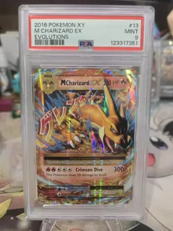 PSA 9 M CHARIZARD EX 2016 POKEMON XY EVOLUTIONS #13 - Image 1
