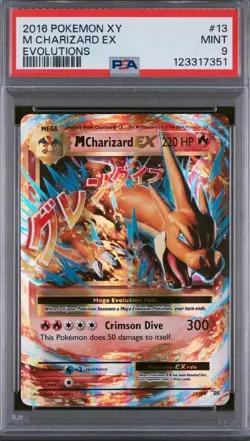 PSA 9 M CHARIZARD EX 2016 POKEMON XY EVOLUTIONS #13 - Image 3