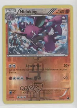 Nidoking Reverse Foil Pokemon Black & White Plasma Freeze #58 - Image 1