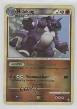 Nidoking Reverse Foil Pokemon HeartGold & SoulSilver Triumphant #6 2010 - Image 1