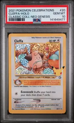 2021 Pokemon Celebrations Cleffa Classic Collection 20/111 PSA 10 1 DAY SHIP!! - Image 1