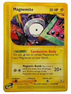 Magnemite - Aquapolis 91/147 2002 - E Reader - Pokemon TCG - WOTC - NM - Image 1