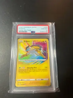 2020 POKEMON SWORD & SHIELD VIVID VOLTAGE #050 RAIKOU PSA 10 - Image 1
