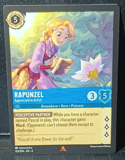 Disney Lorcana Trading Cards-Into The Inklands-Rapunzel 153/204 Rare Reg.Finish - Image 1