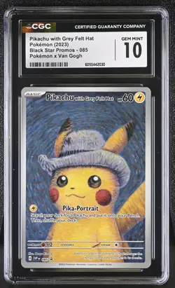 POKEMON CGC 10 2023 Pikachu with Grey Felt Hat SVP 085 Promo Van Gogh 20 G2U - Image 1
