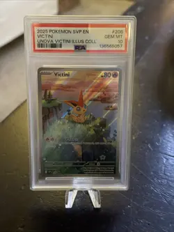 2025 POKEMON SVP PROMO UNOVA VICTINI ILLUSTRATION COLLECTION #208 VICTINI PSA 10 - Image 1