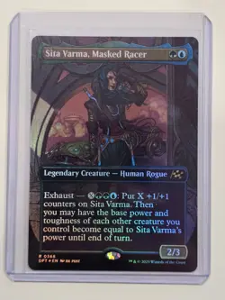 Sita Varma, Masked Racer (Borderless) Aetherdrift Foil - Image 1