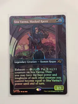Sita Varma, Masked Racer (Borderless) Aetherdrift Foil - Image 3