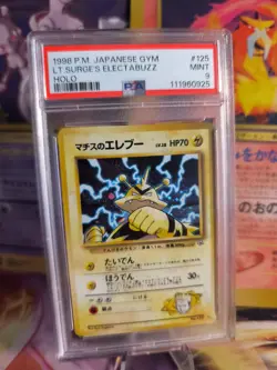 Pokemon Card Lt Surge's Electabuzz Elektek Gym Heroes Holo 1998 Japanese PSA 9 - Image 1