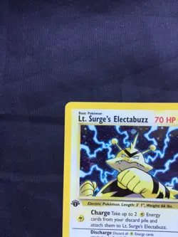 Pokemon Cards: Gym Heroes 1st Edition Rare Holo: Lt. Surge's Electabuzz 6/132 - Image 3