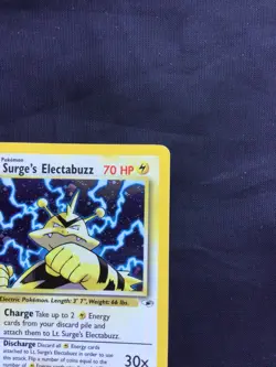 Pokemon Cards: Gym Heroes 1st Edition Rare Holo: Lt. Surge's Electabuzz 6/132 - Image 4