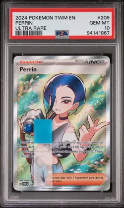 2024 POKEMON TWM EN-TWILIGHT MASQUERADE ULTRA RARE #209 PERRIN PSA 10 - Image 1