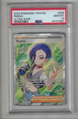 2024 POKEMON TWM EN-TWILIGHT MASQUERADE ULTRA RARE #209 PERRIN PSA 10 - Image 3