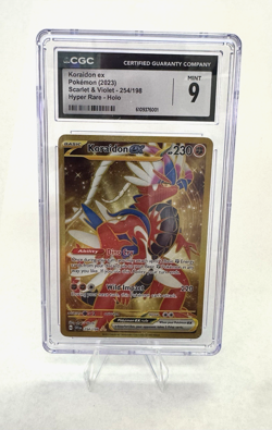 Pokemon CGC 9 MINT! Koraidon ex 254/198 SV01: Scarlet & Violet Full Art Holo - Image 2