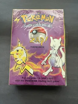 1999 Pokemon ZAP! Theme Deck Sealed SHADOWLESSU WOTC Vintage Base Set Mewtwo 742818060189 - Image 1