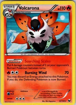 Pokemon | Dark Explorers | Volcarona | 22/108 | Holo | LP - Image 1