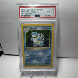Pokemon TCG Tortank 2/102 Base Set 1st Edition Holo Rare PSA 4 1999 - Image 1