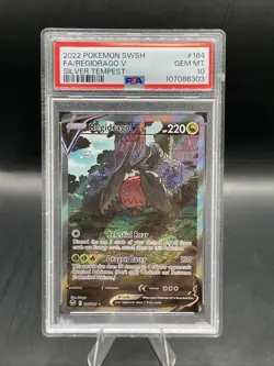 Regidrago V #184 Pokemon Silver Tempest SIR Alt Art Holo - PSA 10 Gem Mint - Image 1