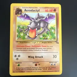 Pokemon TCG Aerodactyl Fossil 16/62 Regular Unlimited Rare LP - Image 1