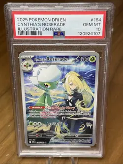 2025 Pokemon Destined Rivals Cynthia’s Roserade - Rare - PSA 10 (July 25) - Image 1