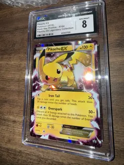 Pikachu EX XY84 CGC 8 NM/MINT 2015 Black Star Promo Legendary Collection Pokemon - Image 4