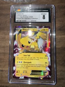 Pikachu EX XY84 CGC 8 NM/MINT 2015 Black Star Promo Legendary Collection Pokemon - Image 5