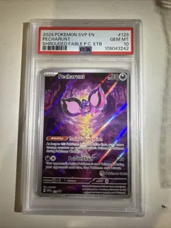 2024 POKEMON SHROUDED FABLE POKEMON CENTER ETB PROMO SVP #129 PECHARUNT PSA 10 - Image 1