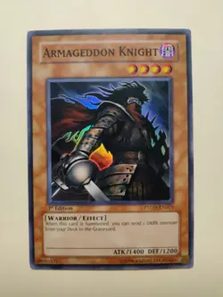 Yugioh! Armageddon Knight PTDN-EN021 Super Rare LP - Image 1