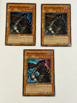 3x Armageddon Knight PTDN-EN021 Super Rare 1st Edition Yugioh - Image 1