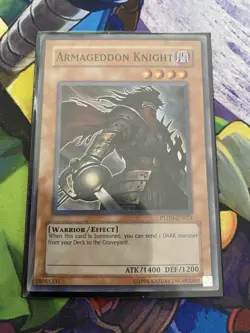 Yugioh - Armageddon Knight PTDN- EN021 Super Rare Unlimited - Image 1