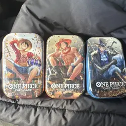 One Piece Tcg Tin Set Of 3 TS-02 OP-13 Volume 2 SEALED IN HAND READY TO SHIP! - Image 1
