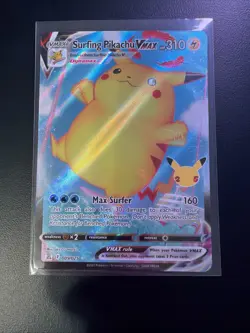 Pokemon Celebrations Surfing Pikachu Vmax 009/025 Full Art Rare - Image 1