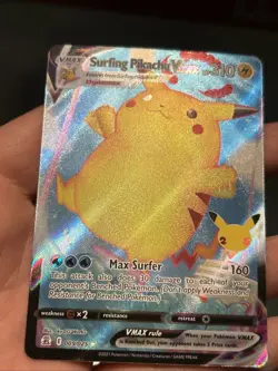Pokemon TCG Surfing Pikachu VMAX Ultra Rare 2021 Celebrations 009/025- NM - Image 2