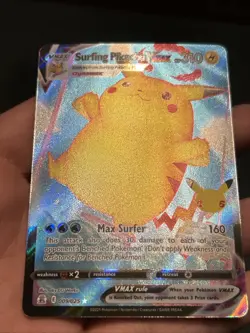 Pokemon TCG Surfing Pikachu VMAX Ultra Rare 2021 Celebrations 009/025- NM - Image 3
