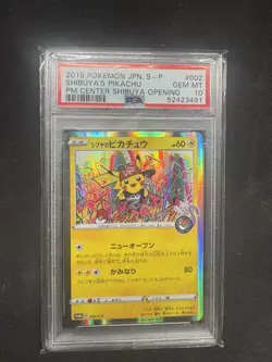 2019 POKEMON JPN S PROMO POKEMON CENTER SHIBUYA OPENING SHIBUYA'S PIKACHU PSA 10 - Image 1