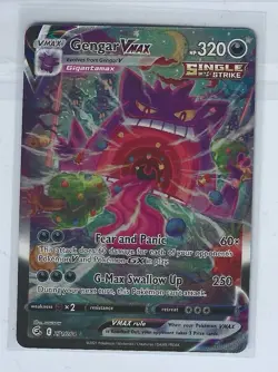 Pokemon TCG Gengar VMAX 157/264 Swsh08: Fusion Strike Holo Card NM 271/264 - Image 1