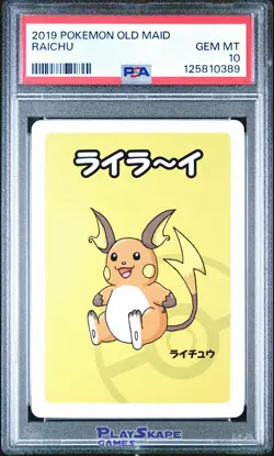 Pokemon Card PSA 10 Raichu Old Maid Japanese Game 2019 #2 - Image 1