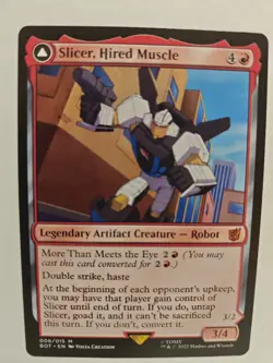 Slicer, Hired Muscle - MTG - Universes Beyond: Transformers - BOT - NM - Image 1