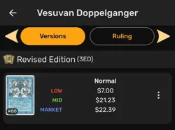 Vesuvan Doppelganger Magic MTG Revised 3rd Edition - Image 4