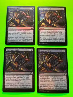 MTG The Brothers' War ( Emergency Weld ) 4 FOIL Cards 093/287 Magic Cards - Image 1