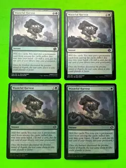 MTG The Brothers' War ( Wasteful Harvest ) 4 FOIL Cards 196/287 Magic Cards - Image 1